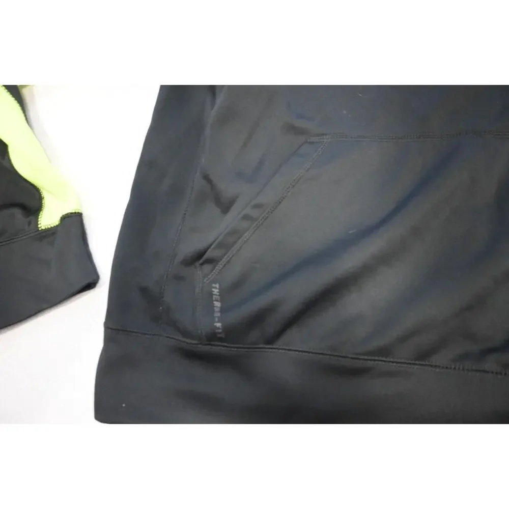 Nike Hoodie Therma Fit Black Pull Over Fleece‎ Sweater Mens Size Small